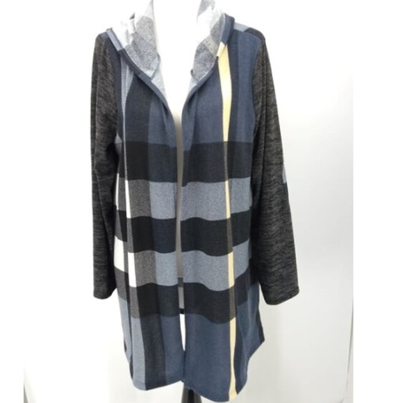 ODDY Sweaters - New Oddi XXL Cardgian Duster Sweater Blue Black